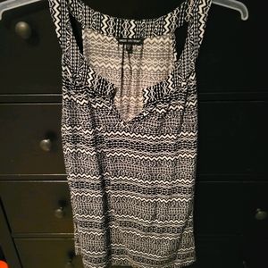 Black & white tribal print tank top